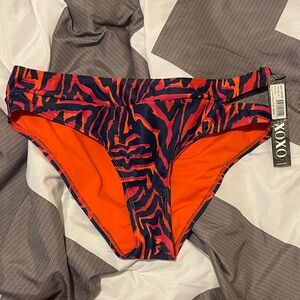 XOXO Vibrant Orange and Pink Bikini Bottom